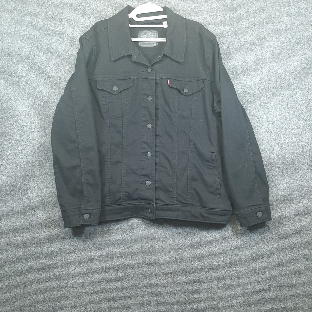 Levi's Trucker Jacket 3X Black Mens Classic Denim Button Up Coat